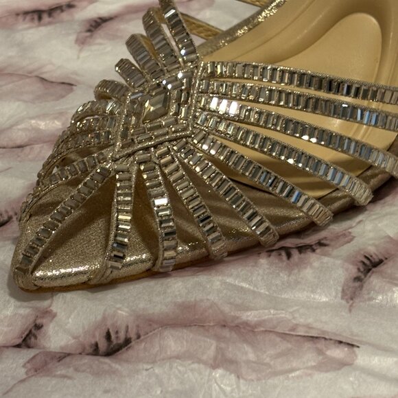 Jessica Simpson JS-Paveri2 Champagne Rhinestone Heels Size 8M NWT Unworn - Picture 9 of 15